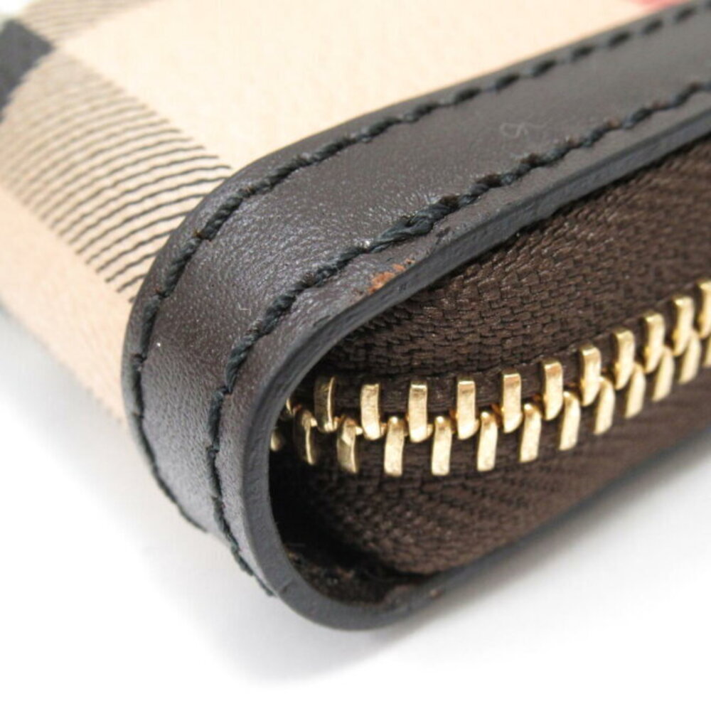 Burberry long brown wallet round beige leather - Picture 9 of 16